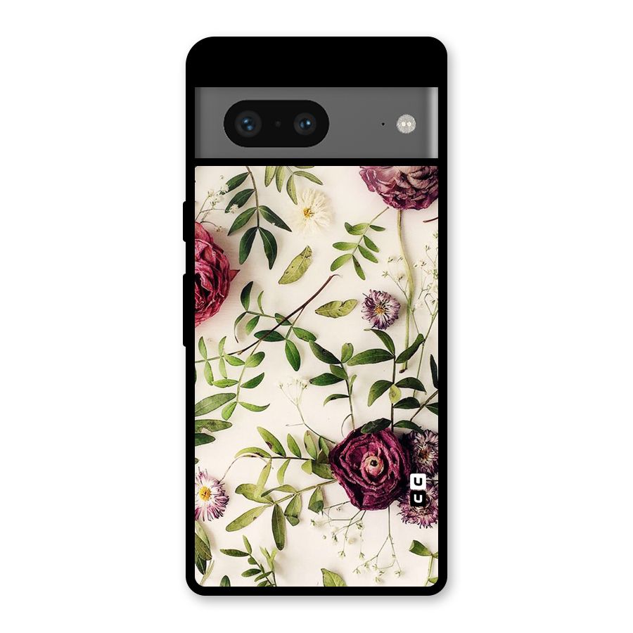 Vintage Rust Floral Glass Back Case for Google Pixel 7