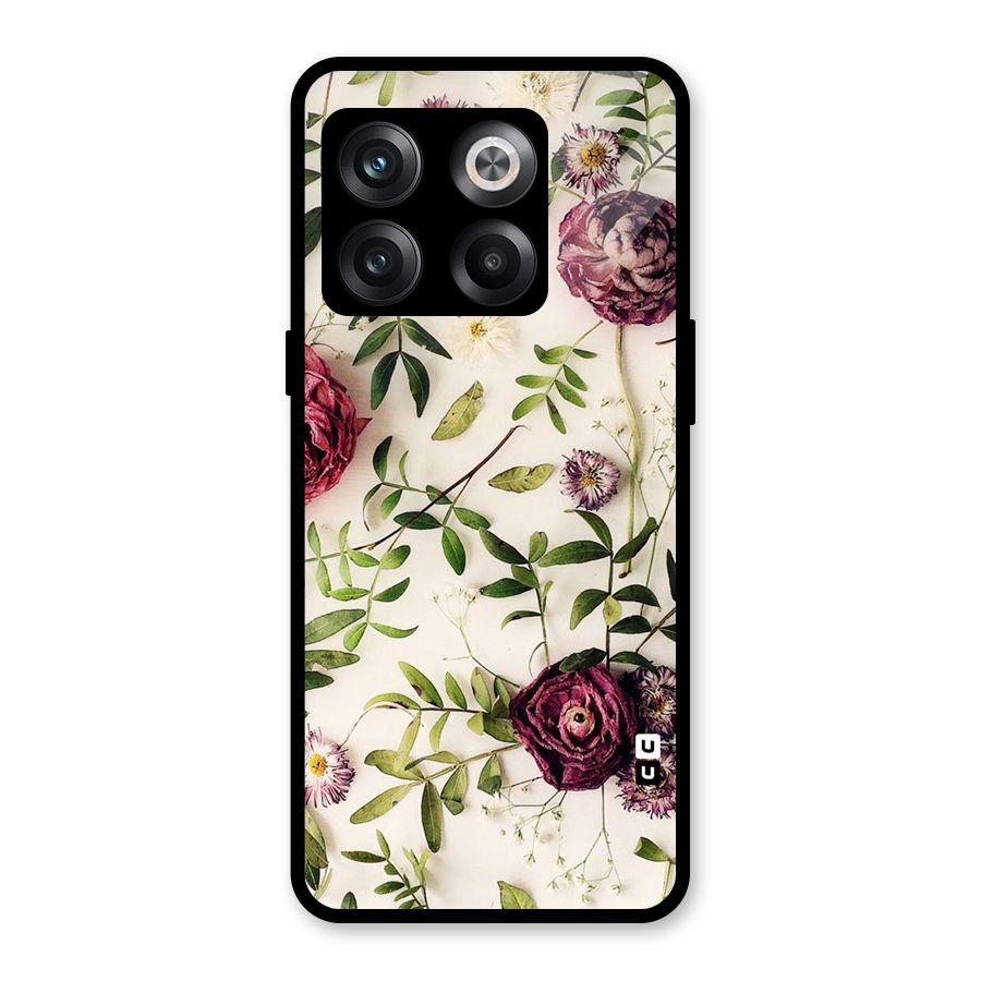 Vintage Rust Floral Glass Back Case for OnePlus 10T