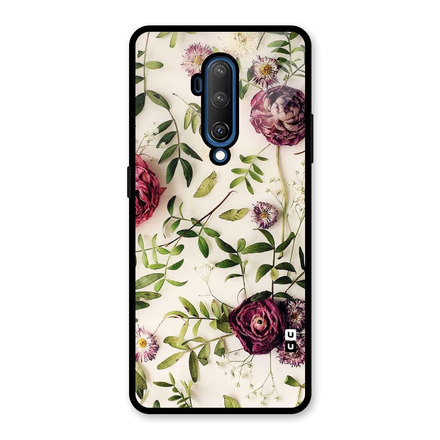 Vintage Rust Floral Glass Back Case for OnePlus 7T Pro