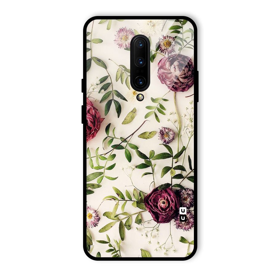 Vintage Rust Floral Glass Back Case for OnePlus 7 Pro