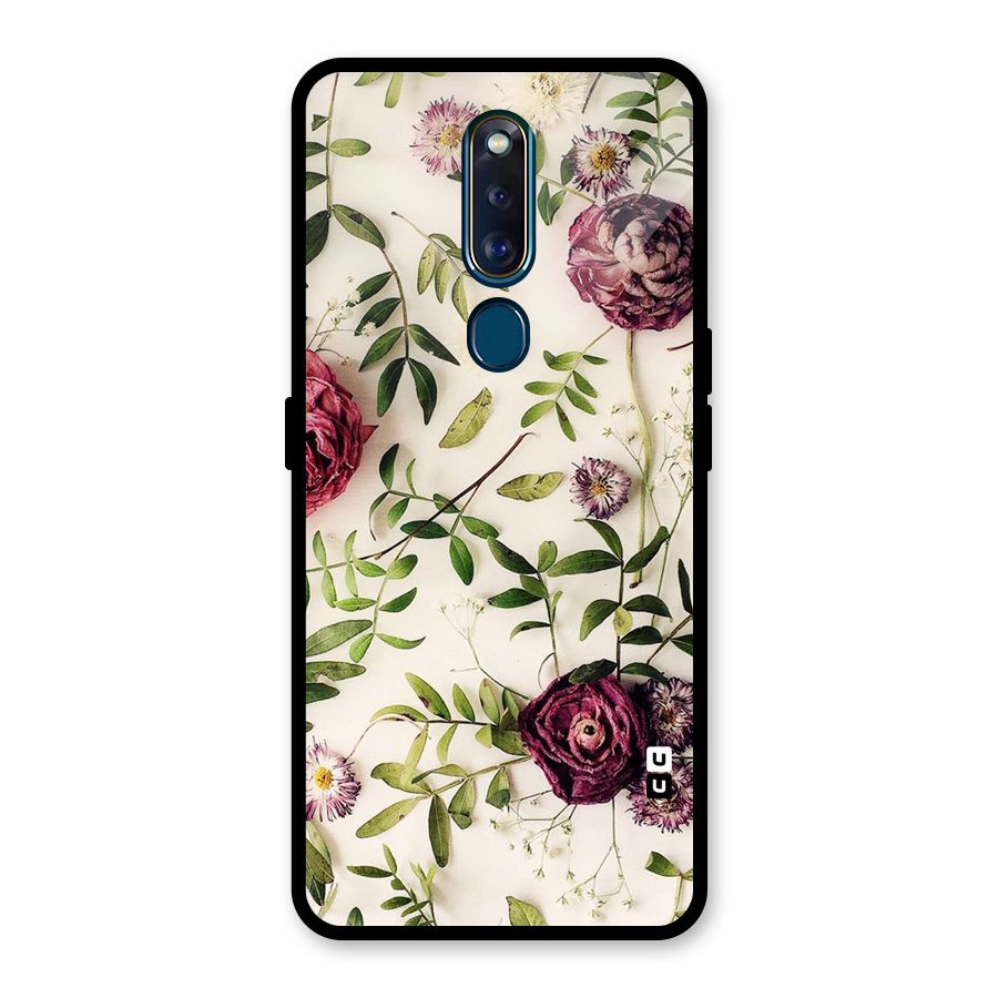 Vintage Rust Floral Glass Back Case for Oppo F11 Pro
