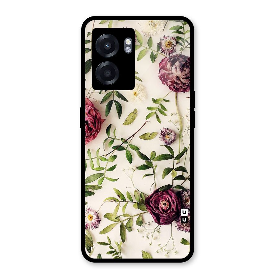 Vintage Rust Floral Glass Back Case for Oppo K10 (5G)