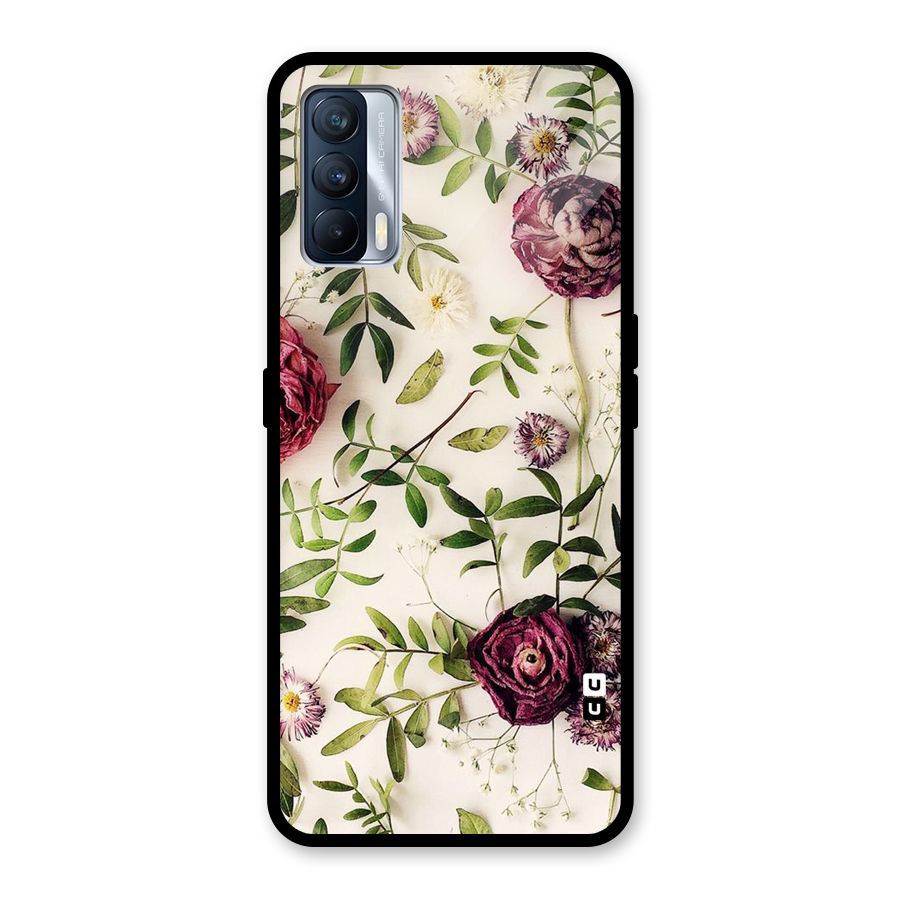 Vintage Rust Floral Glass Back Case for Realme X7