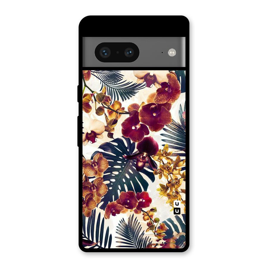 Vintage Rustic Flowers Glass Back Case for Google Pixel 7