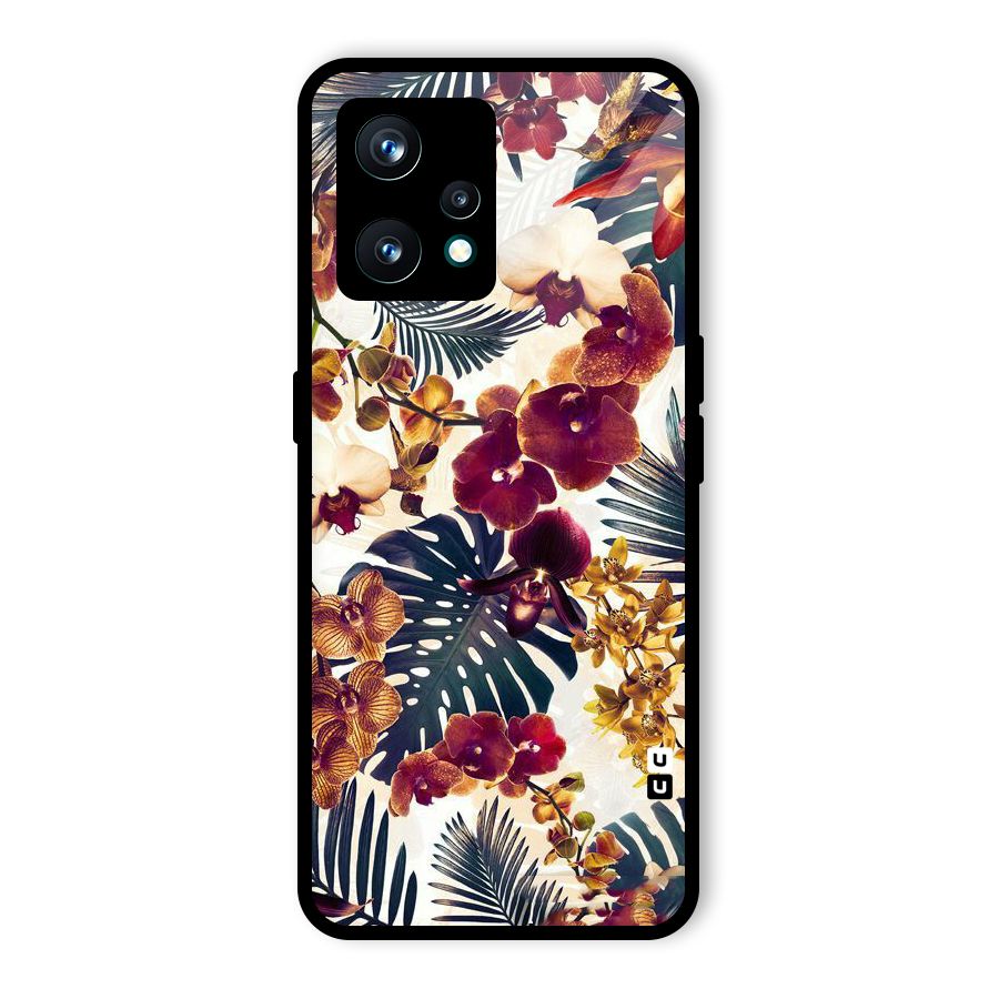 Vintage Rustic Flowers Glass Back Case for Realme 9 Pro Plus 5G