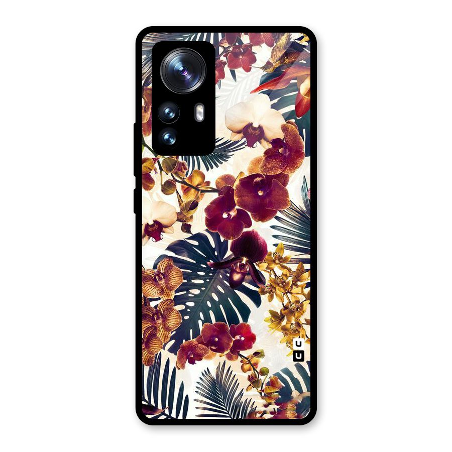 Vintage Rustic Flowers Glass Back Case for Xiaomi 12 Pro