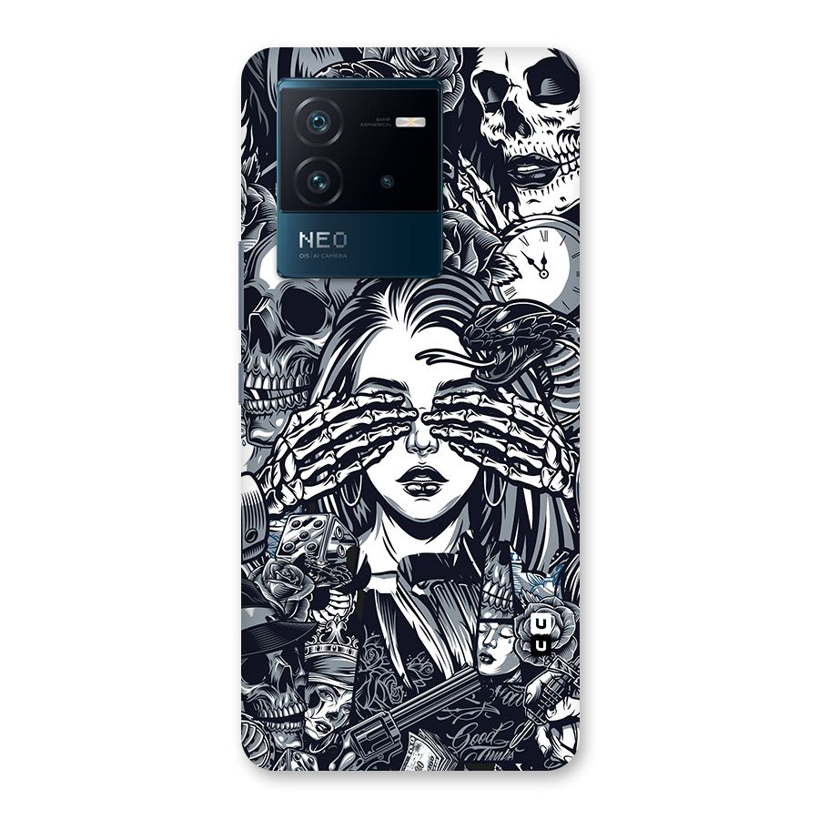 Vintage Skulls and Girl Style Back Case for Vivo iQOO Neo 6 5G