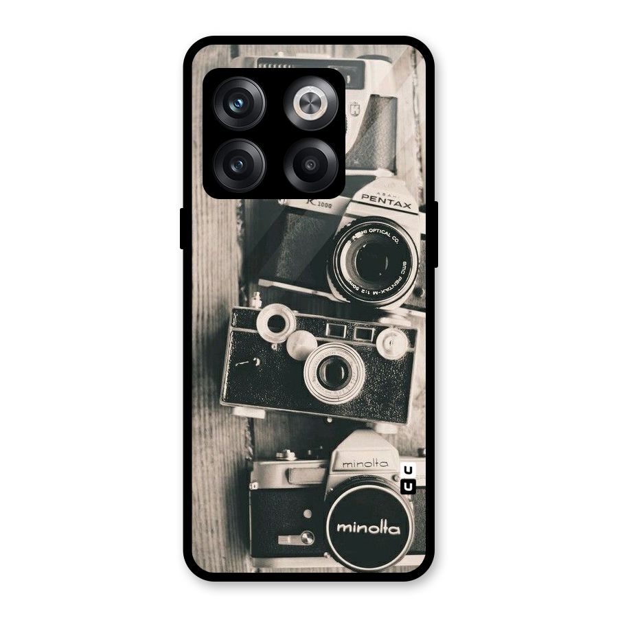 Vintage Style Shutter Glass Back Case for OnePlus 10T