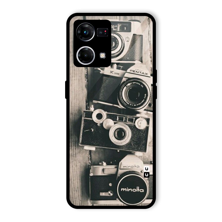 Vintage Style Shutter Glass Back Case for Oppo F21s Pro 4G