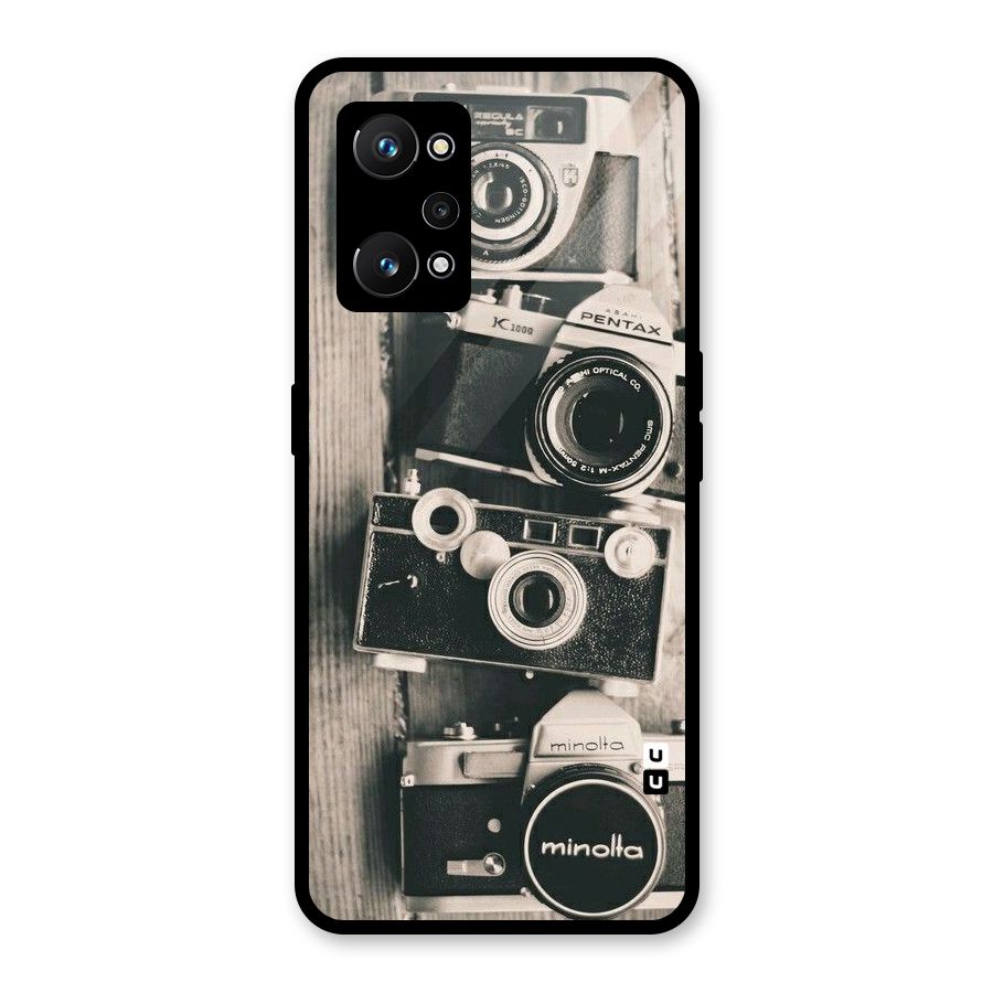 Vintage Style Shutter Glass Back Case for Realme GT Neo 3T