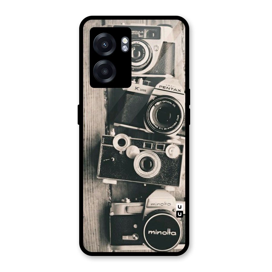 Vintage Style Shutter Glass Back Case for Realme Narzo 50 5G