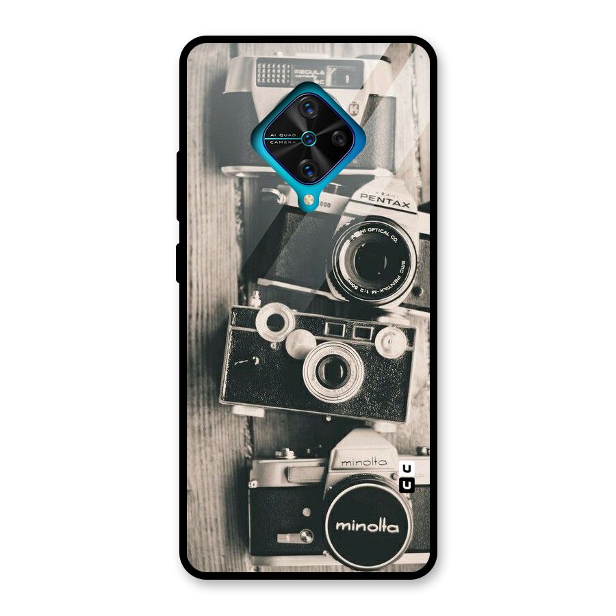 Vintage Style Shutter Glass Back Case for Vivo S1 Pro