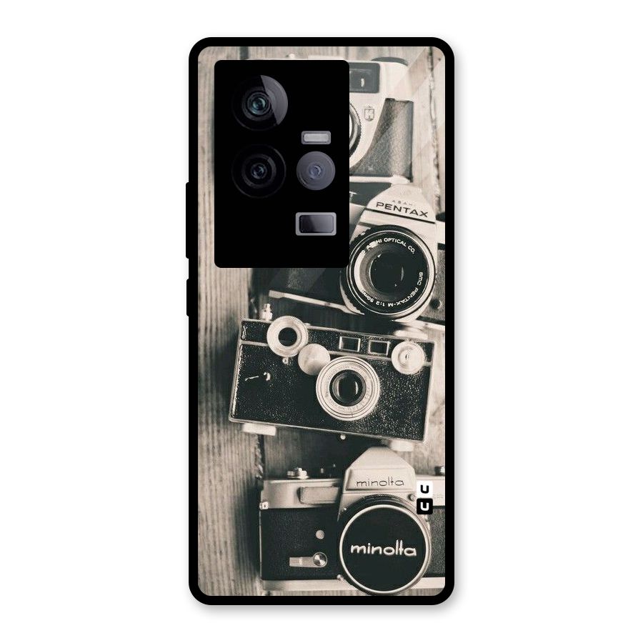 Vintage Style Shutter Glass Back Case for Vivo iQOO 11 5G