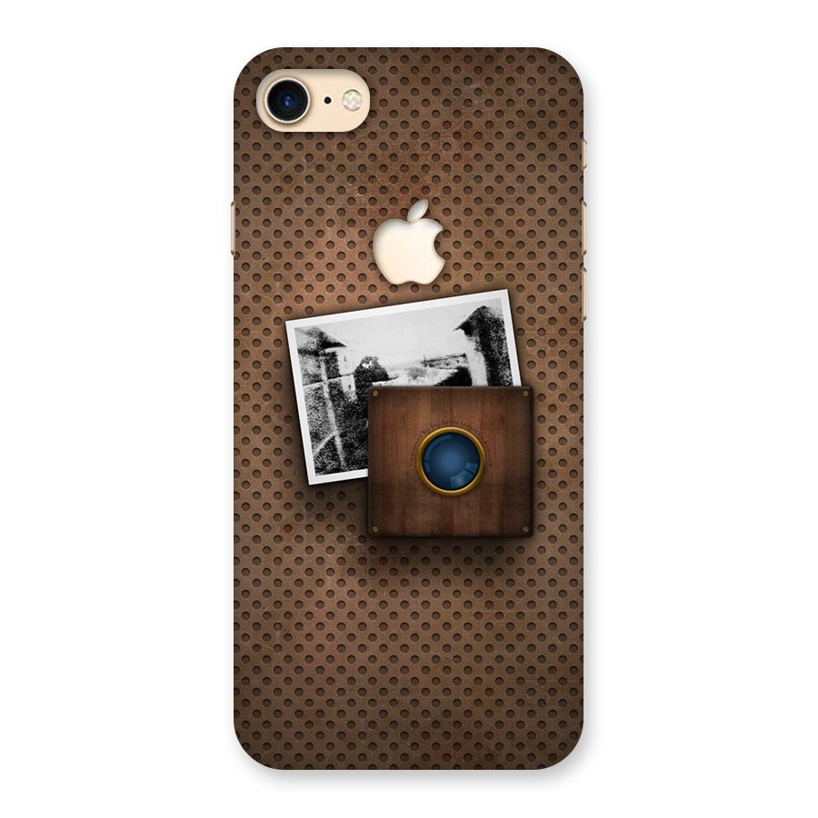 Vintage Wood Camera Back Case for iPhone 7 Apple Cut