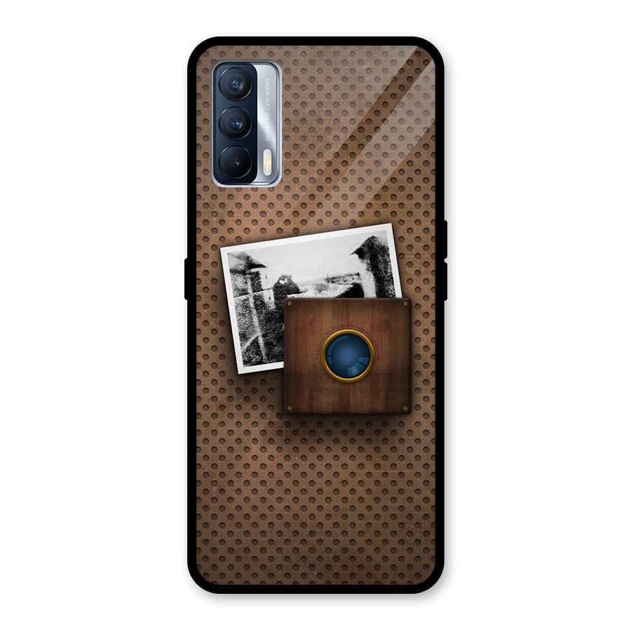 Vintage Wood Camera Glass Back Case for Realme X7