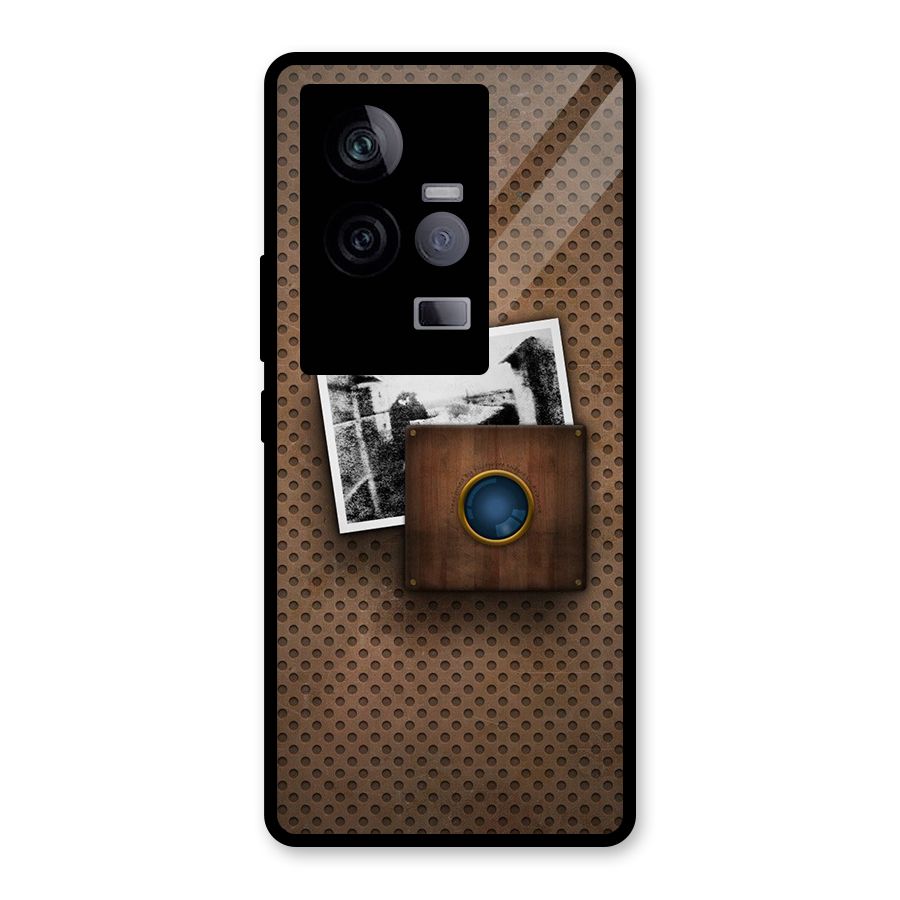 Vintage Wood Camera Glass Back Case for Vivo iQOO 11 5G