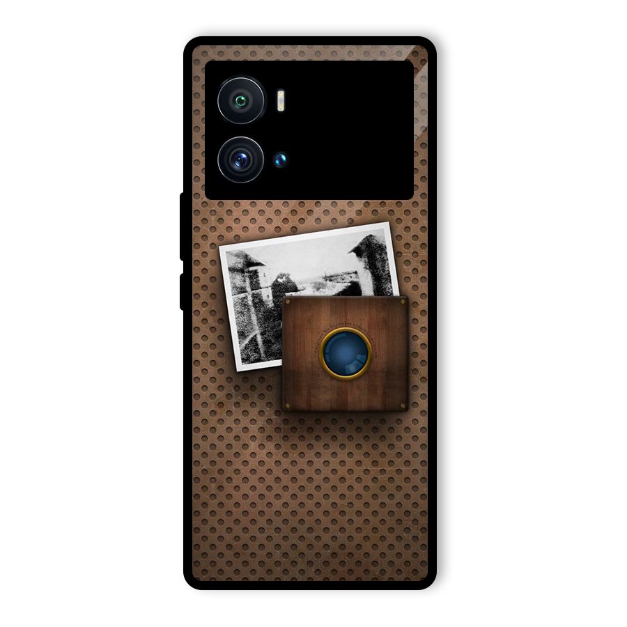 Vintage Wood Camera Glass Back Case for Vivo iQOO 9 Pro