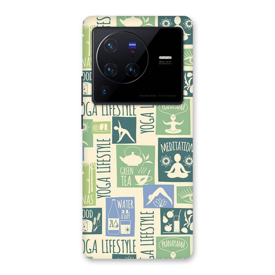 Vintage Yoga Lifestyle Back Case for Vivo X80 Pro