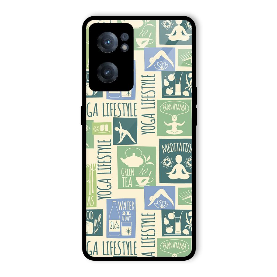 Vintage Yoga Lifestyle Glass Back Case for OnePlus Nord CE 2 5G