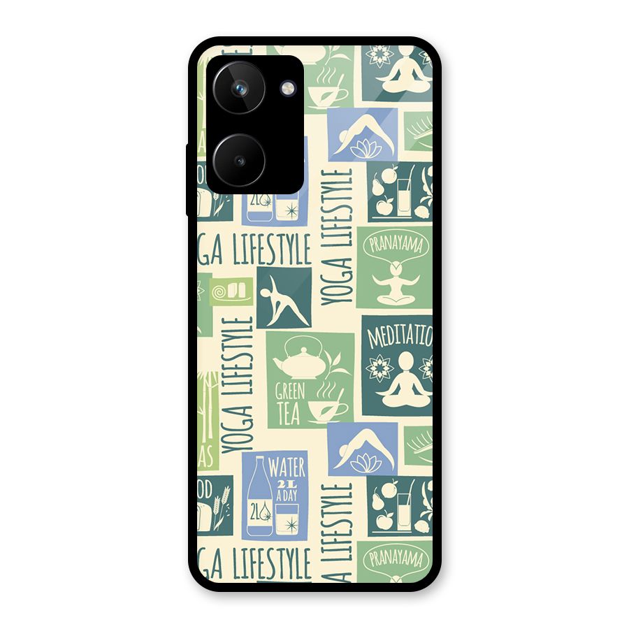 Vintage Yoga Lifestyle Glass Back Case for Realme 10
