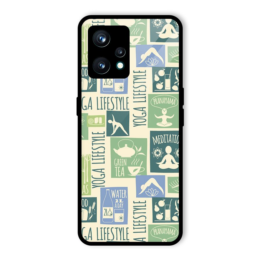 Vintage Yoga Lifestyle Glass Back Case for Realme 9 Pro Plus 5G