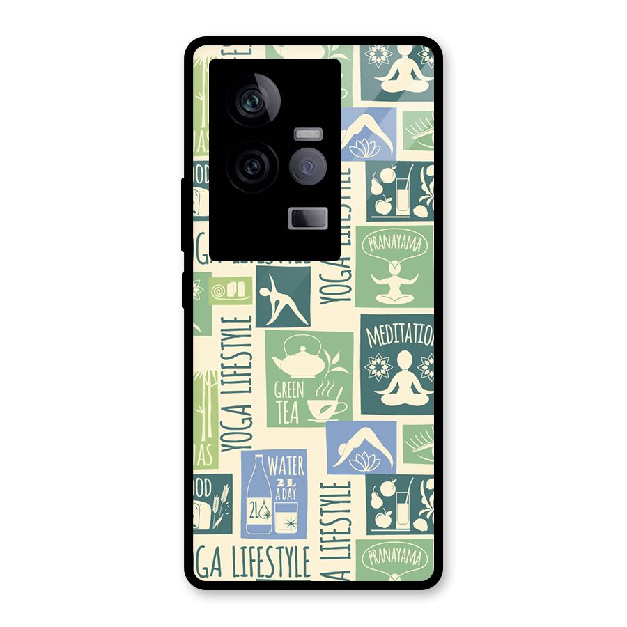 Vintage Yoga Lifestyle Glass Back Case for Vivo iQOO 11 5G
