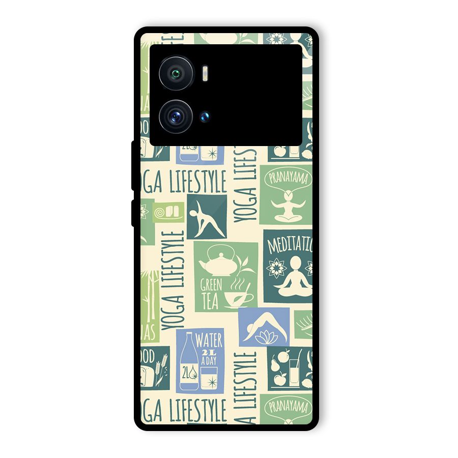 Vintage Yoga Lifestyle Glass Back Case for Vivo iQOO 9 Pro