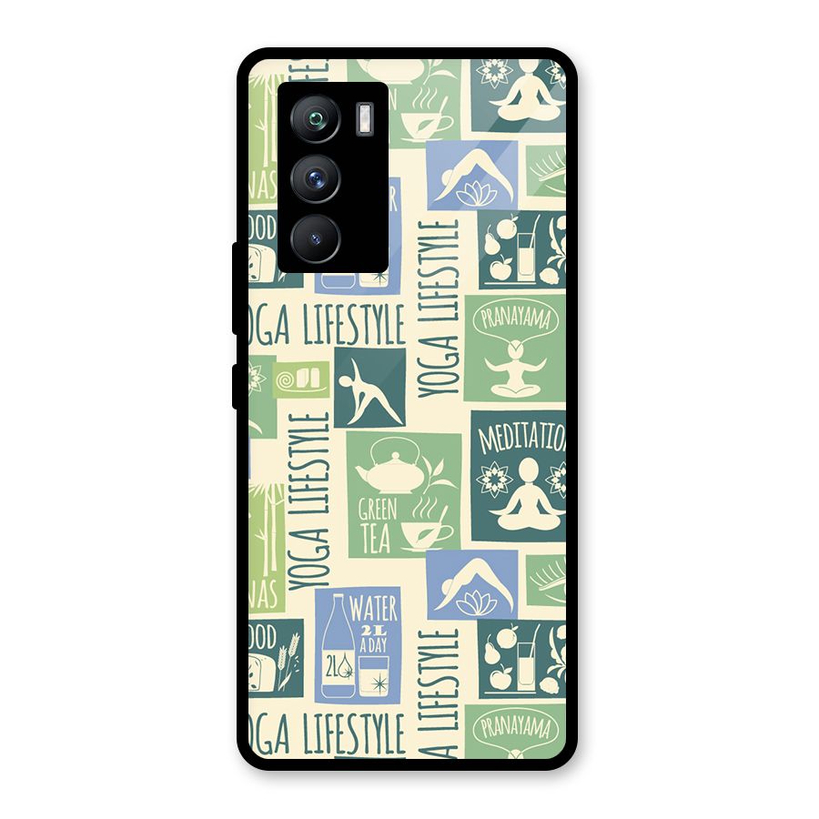 Vintage Yoga Lifestyle Glass Back Case for Vivo iQOO 9 SE