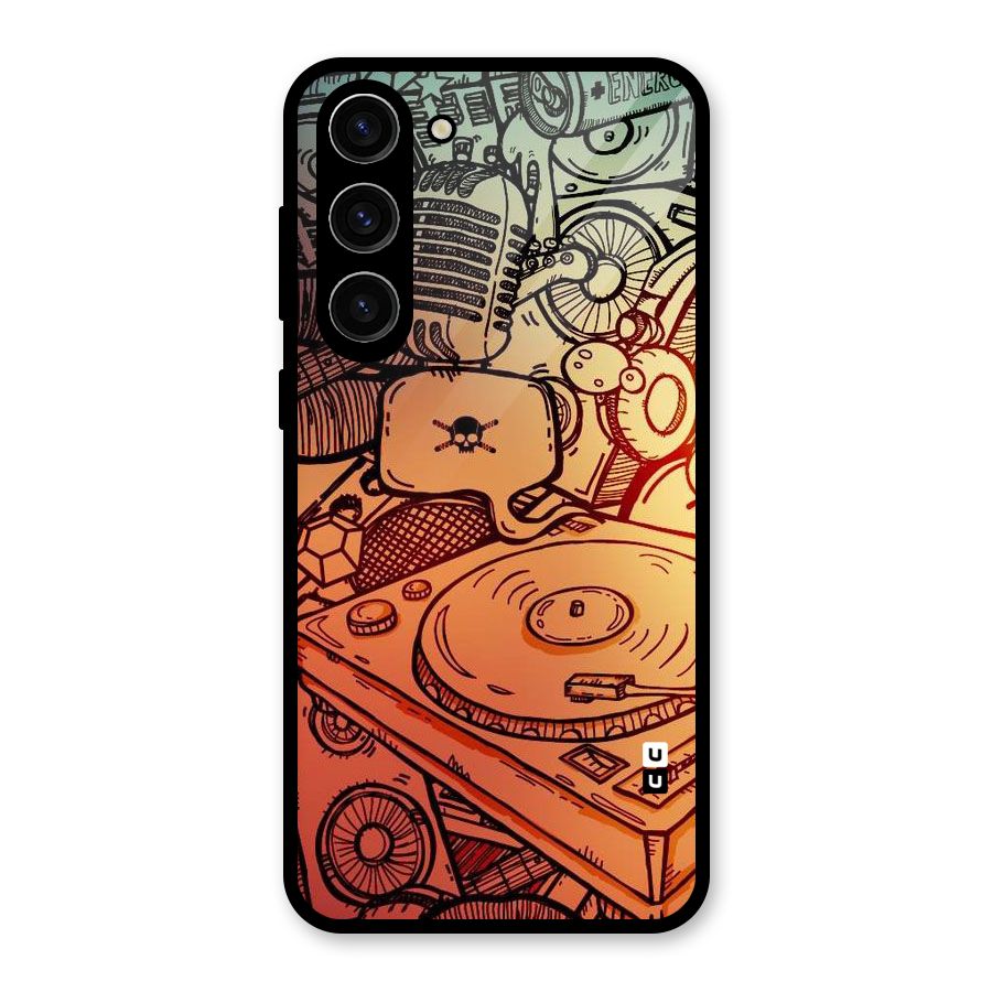 Vinyl Design Glass Back Case for Galaxy S23 Plus