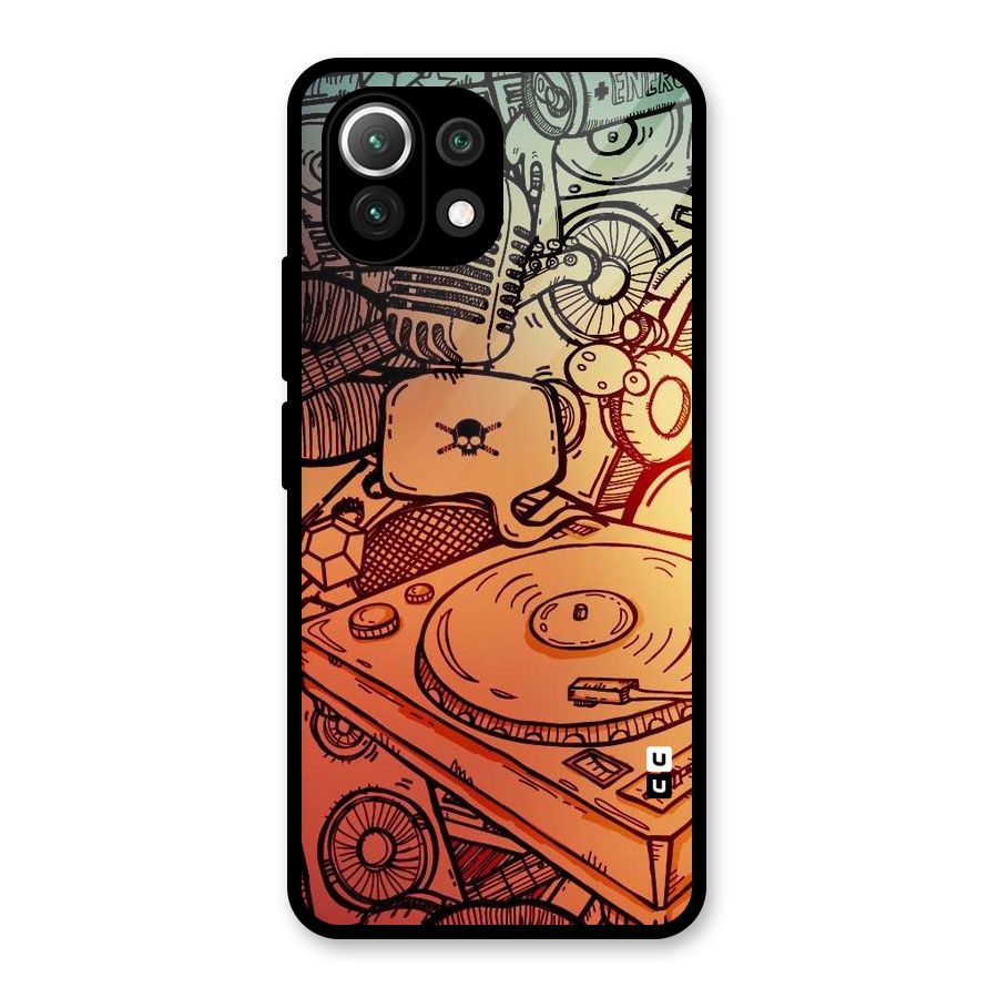 Vinyl Design Glass Back Case for Mi 11 Lite
