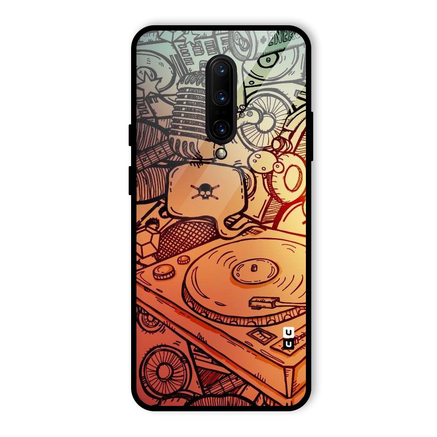 Vinyl Design Glass Back Case for OnePlus 7 Pro