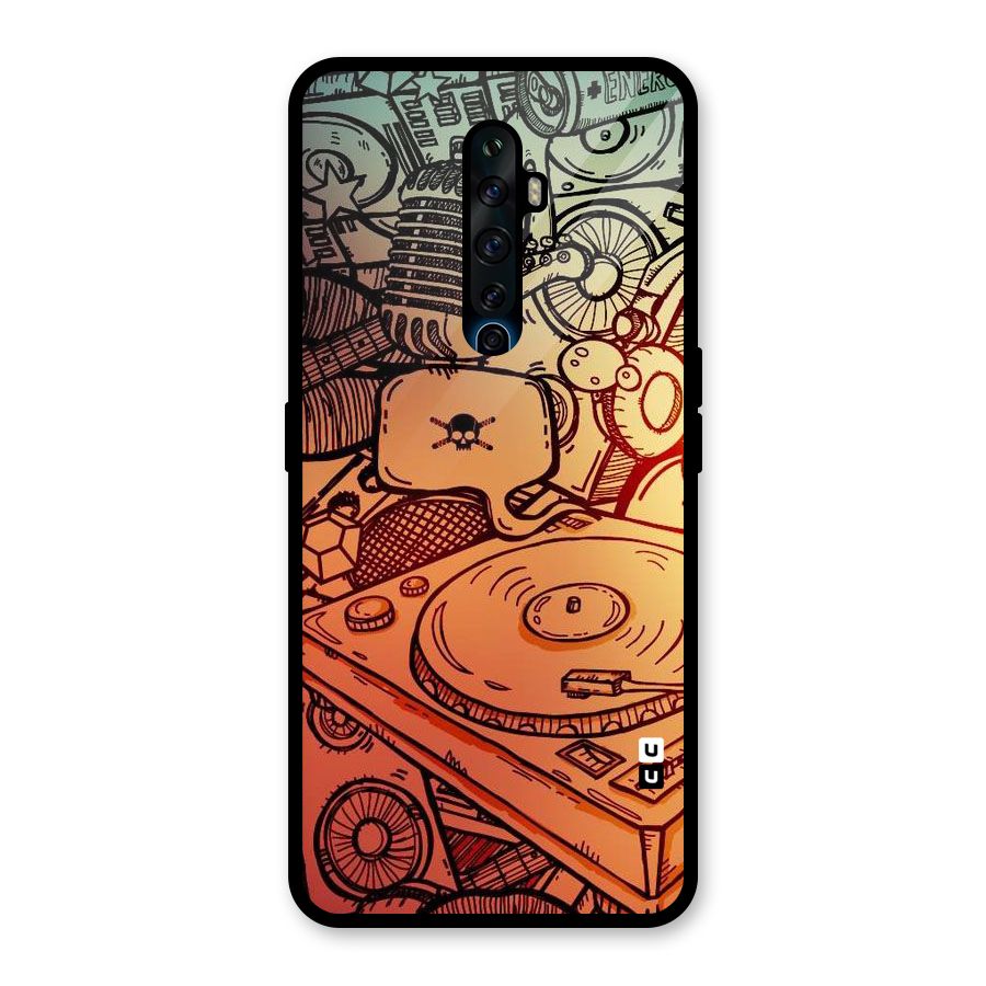 Vinyl Design Glass Back Case for Oppo Reno2 F