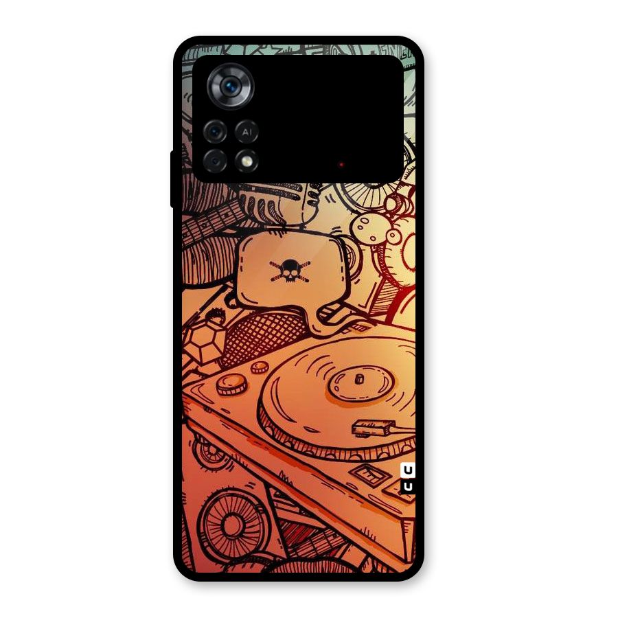Vinyl Design Glass Back Case for Poco X4 Pro 5G