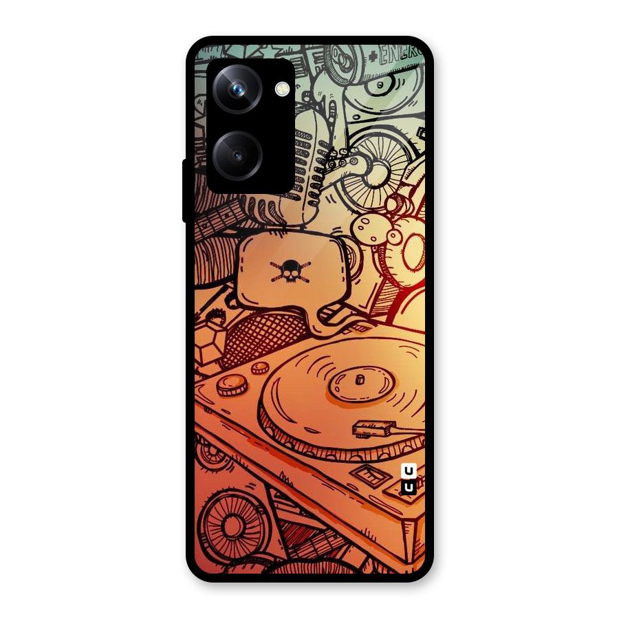 Vinyl Design Glass Back Case for Realme 10 Pro