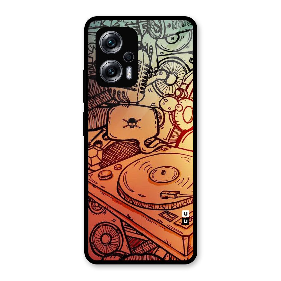 Vinyl Design Glass Back Case for Redmi K50i