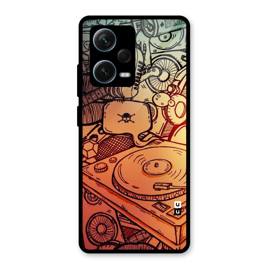 Vinyl Design Glass Back Case for Redmi Note 12 Pro Plus 5G