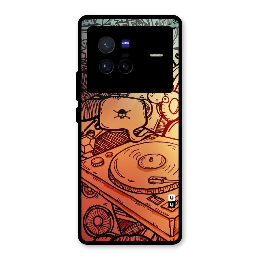Vinyl Design Glass Back Case for Vivo X80