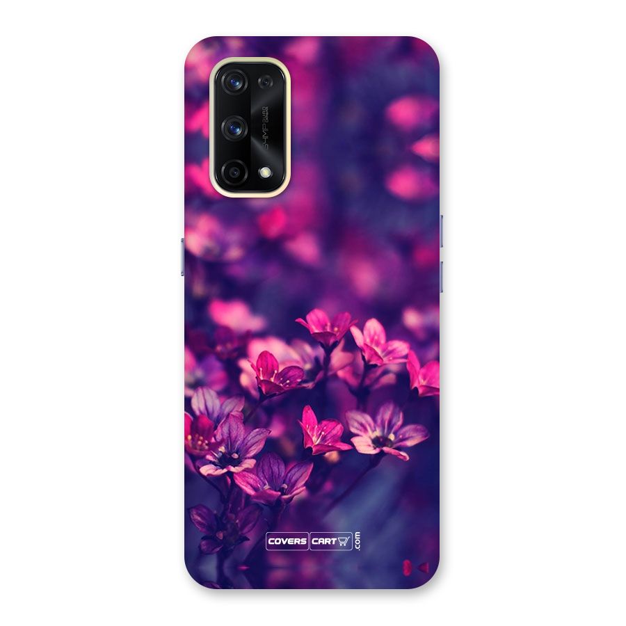 Violet Floral Glass Back Case for Realme X7 Pro