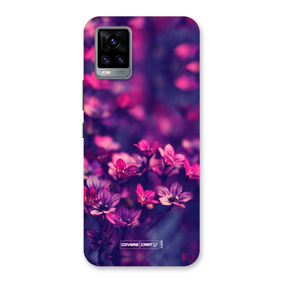 Violet Floral Back Case for Vivo V20