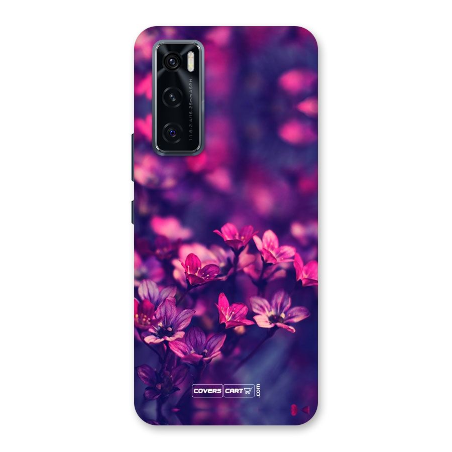 Violet Floral Back Case for Vivo V20 SE