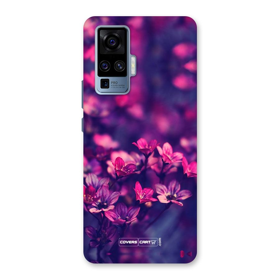 Violet Floral Back Case for Vivo X50 Pro