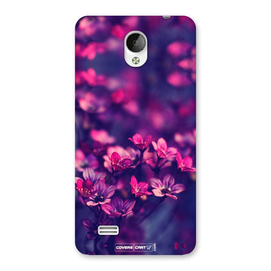 Violet Floral Back Case for Vivo Y21