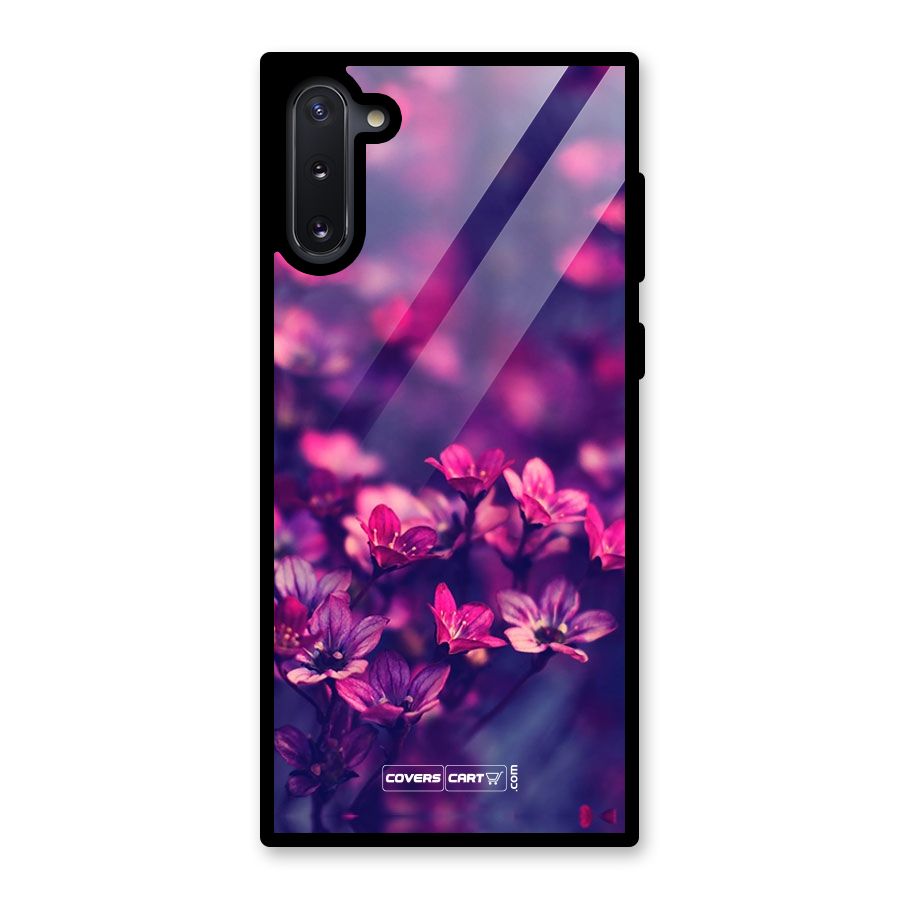 Violet Floral Glass Back Case for Galaxy Note 10