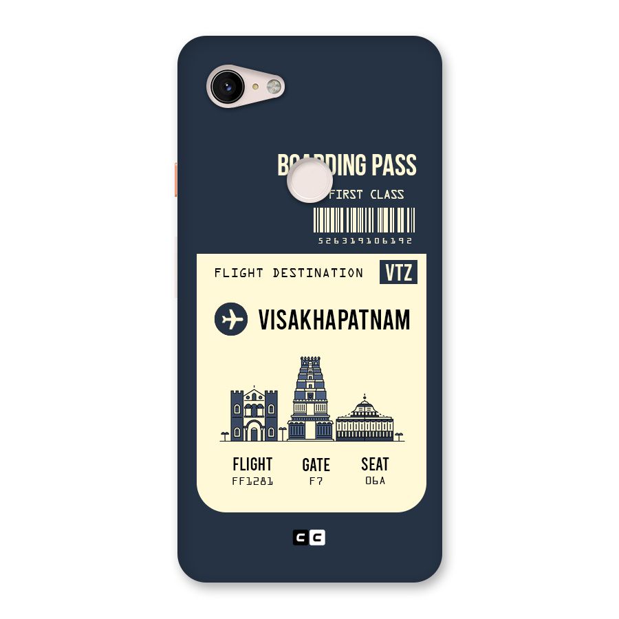 Vishakapatnam Boarding Pass Back Case for Google Pixel 3 XL