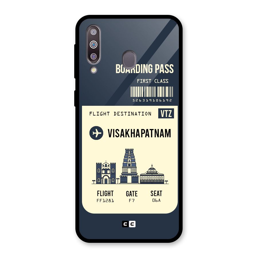 Vishakapatnam Boarding Pass Glass Back Case for Galaxy M30