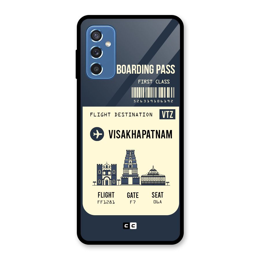 Vishakapatnam Boarding Pass Glass Back Case for Galaxy M52 5G