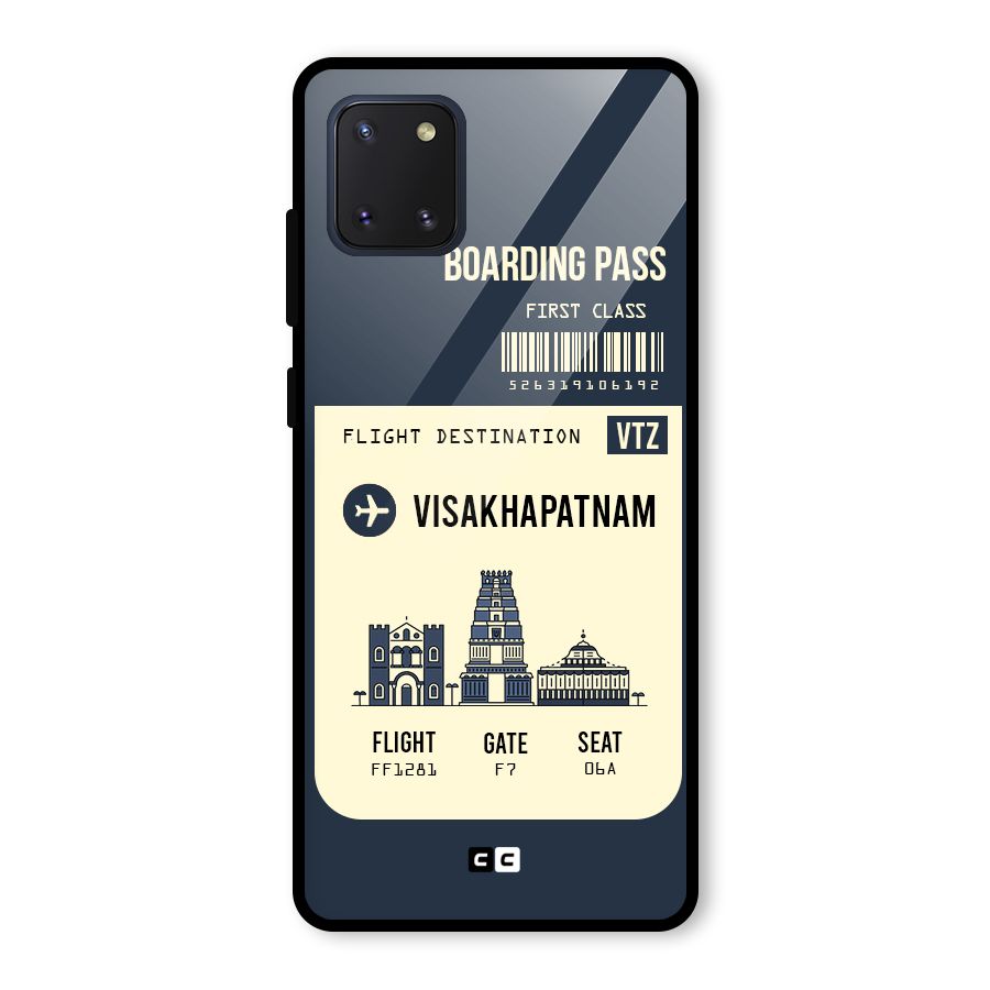 Vishakapatnam Boarding Pass Glass Back Case for Galaxy Note 10 Lite