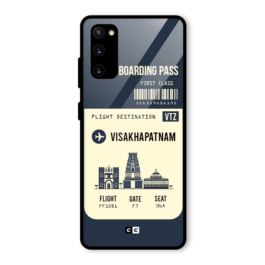 Vishakapatnam Boarding Pass Glass Back Case for Galaxy S20 FE 5G