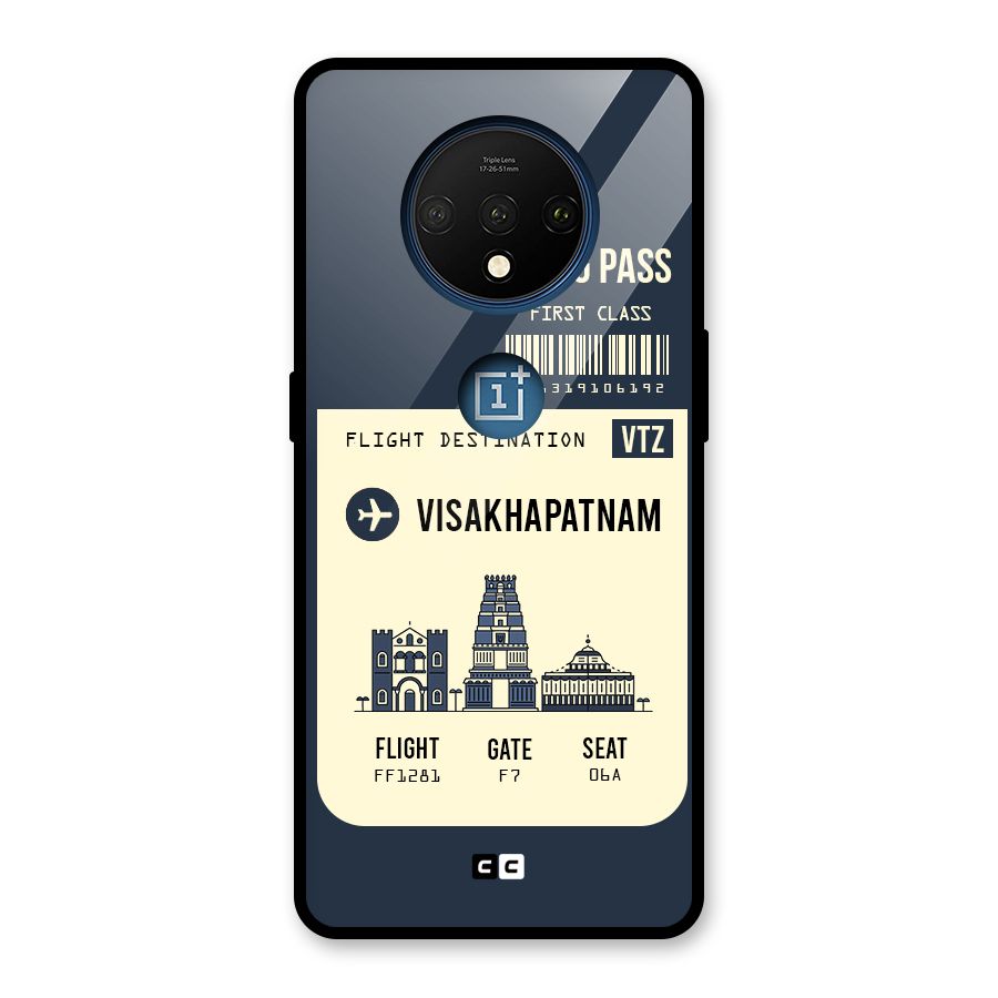 Vishakapatnam Boarding Pass Glass Back Case for OnePlus 7T