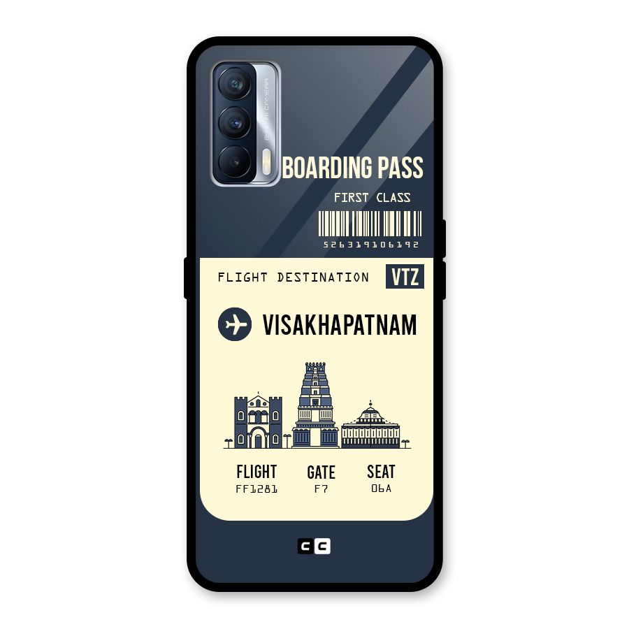 Vishakapatnam Boarding Pass Glass Back Case for Realme X7